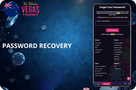 vegas now casino login password recovery steps